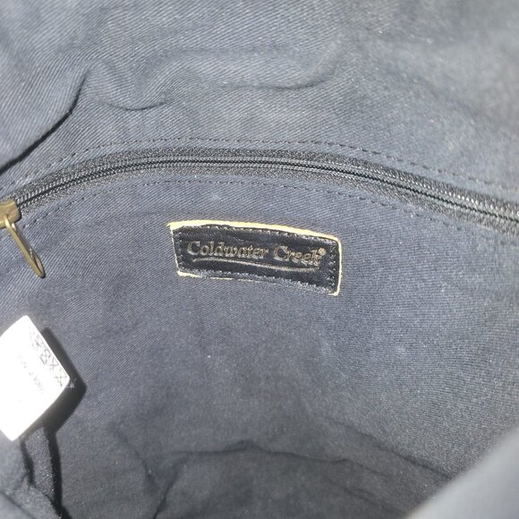Coldwater Creek Black Faux Leather Fold-Over Crossbody Bag main image 5